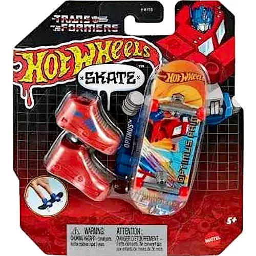 Optimus Prime Transformers Hot Wheels Skate Fingerboard and Shoes