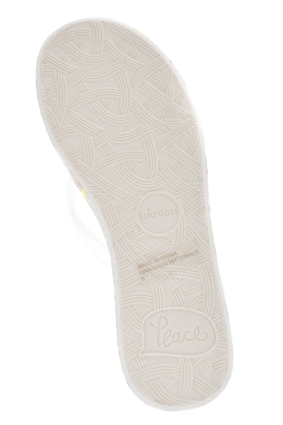 PEACE White Platform Flip Flops