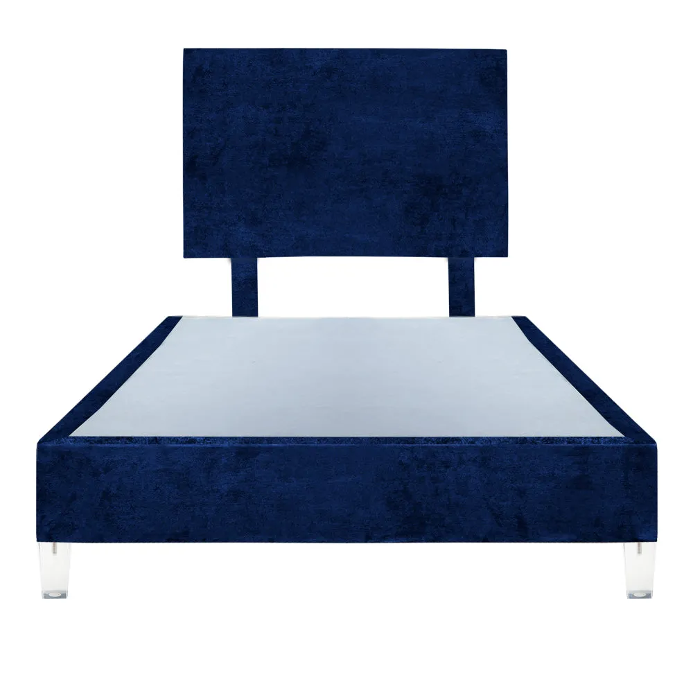 Platform Bedding Miami Without Lines Velvet Bed with Headboard