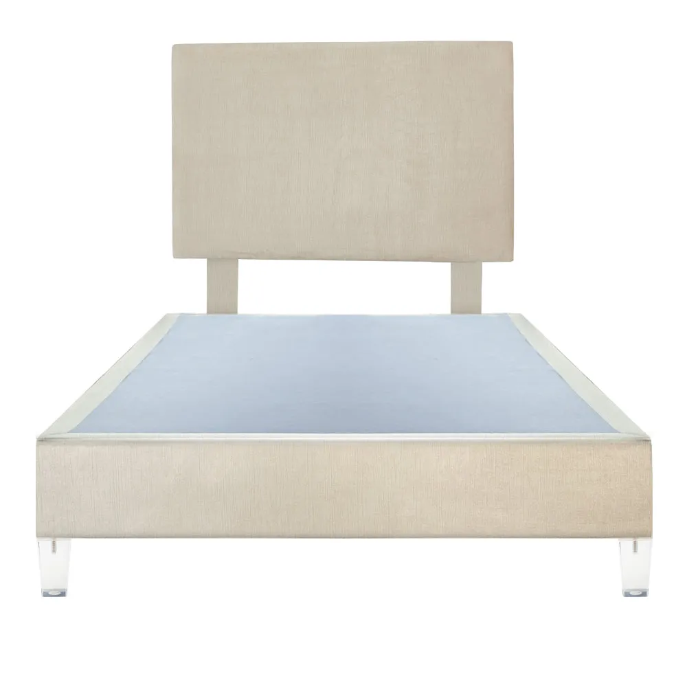 Platform Bedding Miami Without Lines Velvet Bed with Headboard