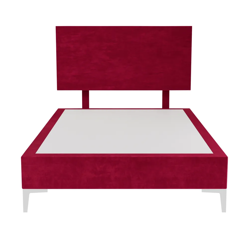 Platform Bedding Miami Without Lines Velvet Bed with Headboard