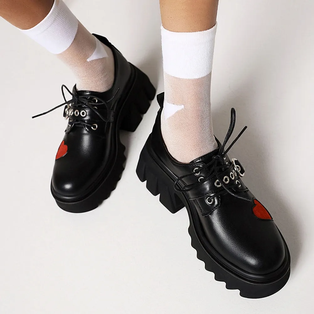 Platform Heart Shoes