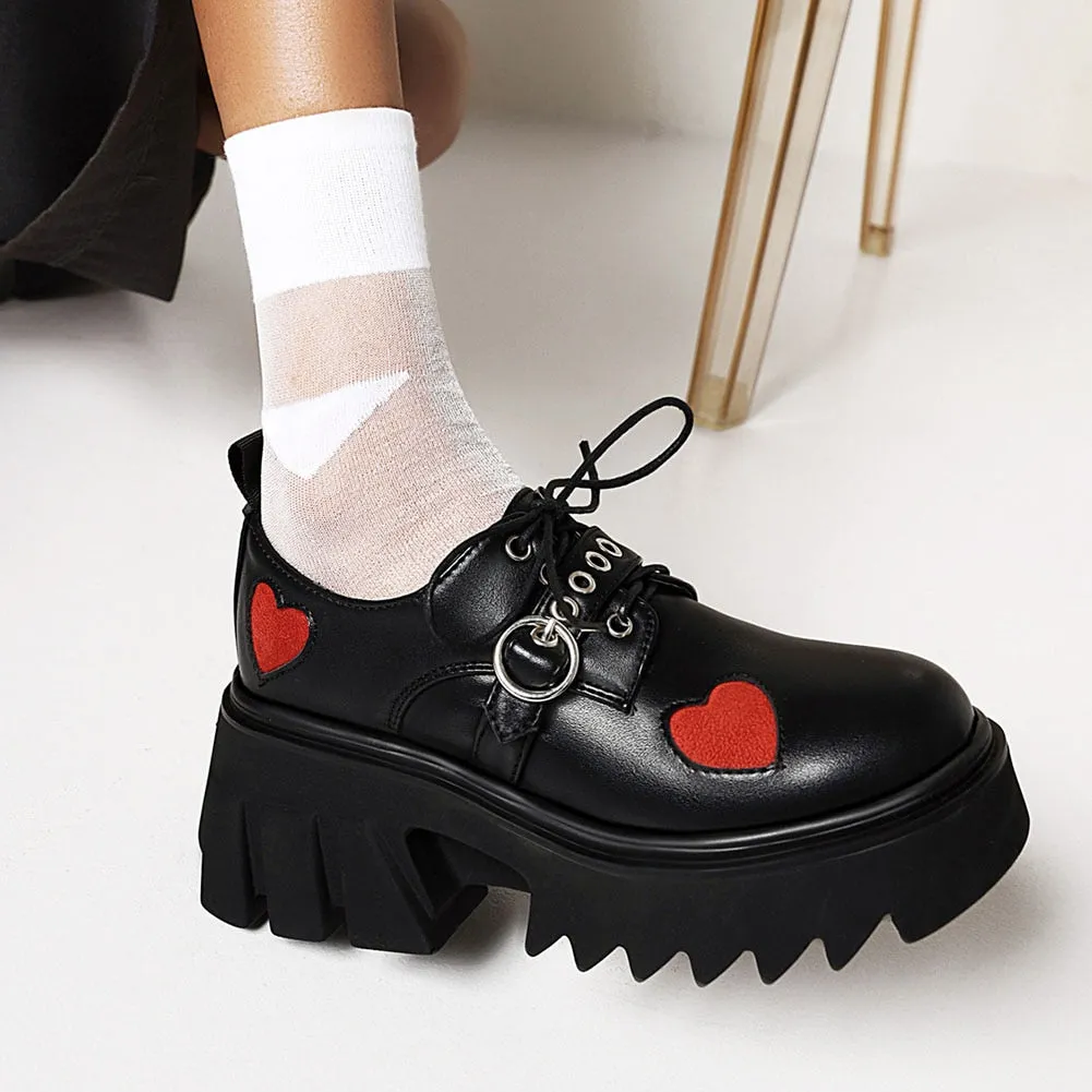 Platform Heart Shoes