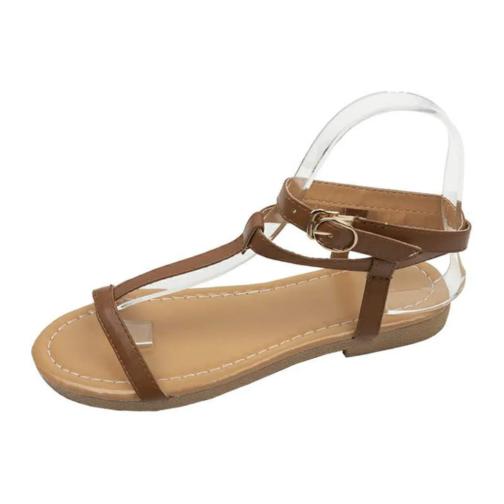 Plus size flat sandals for women