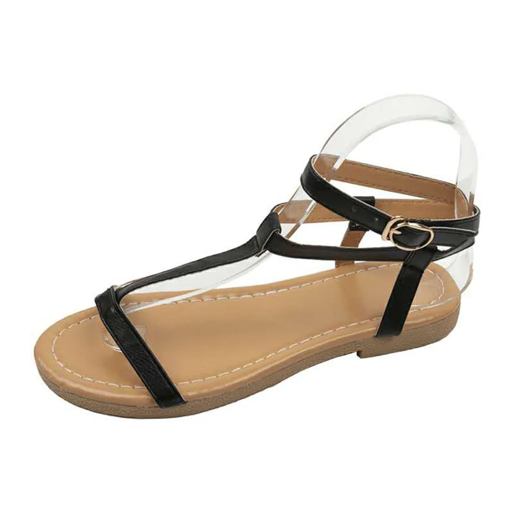 Plus size flat sandals for women