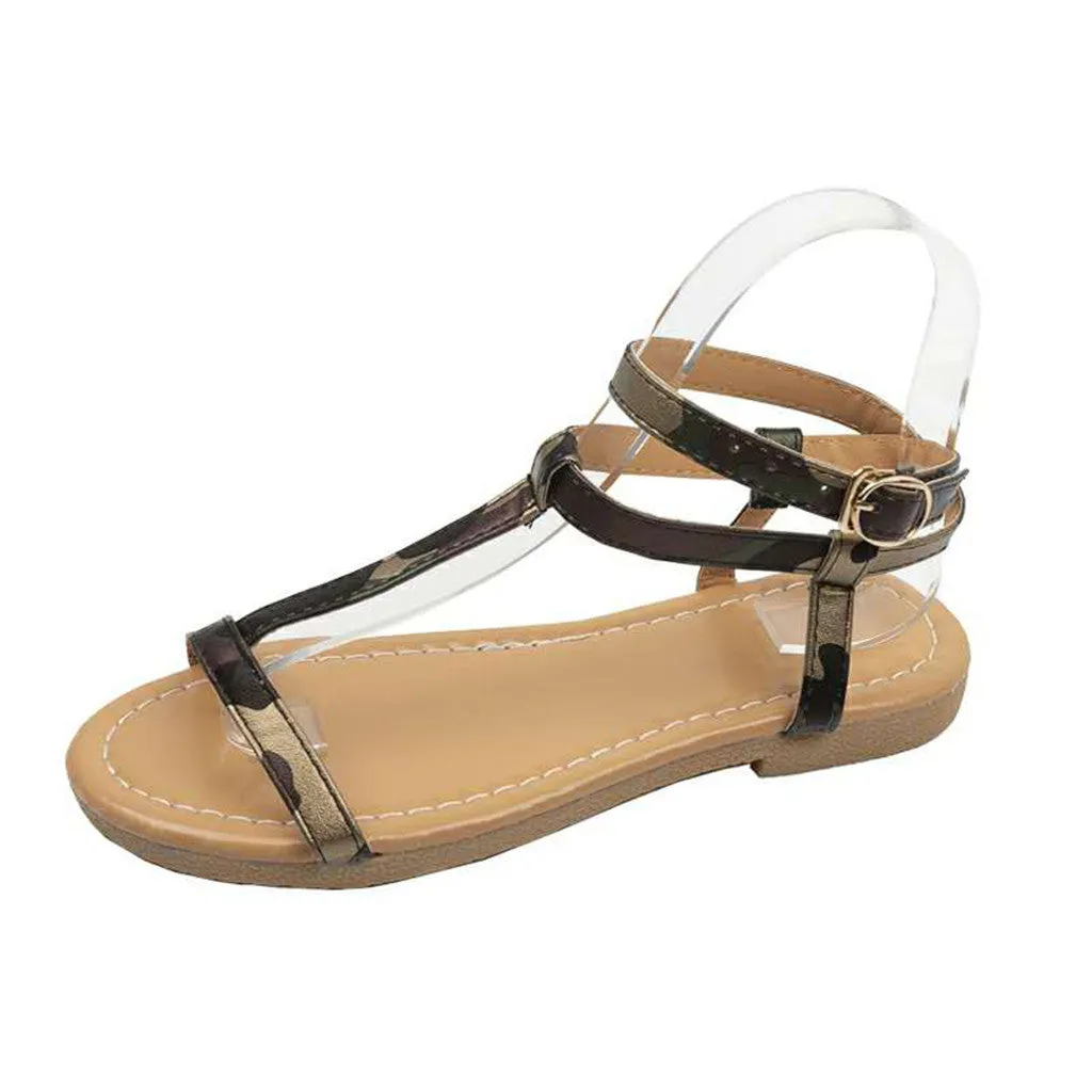 Plus size flat sandals for women