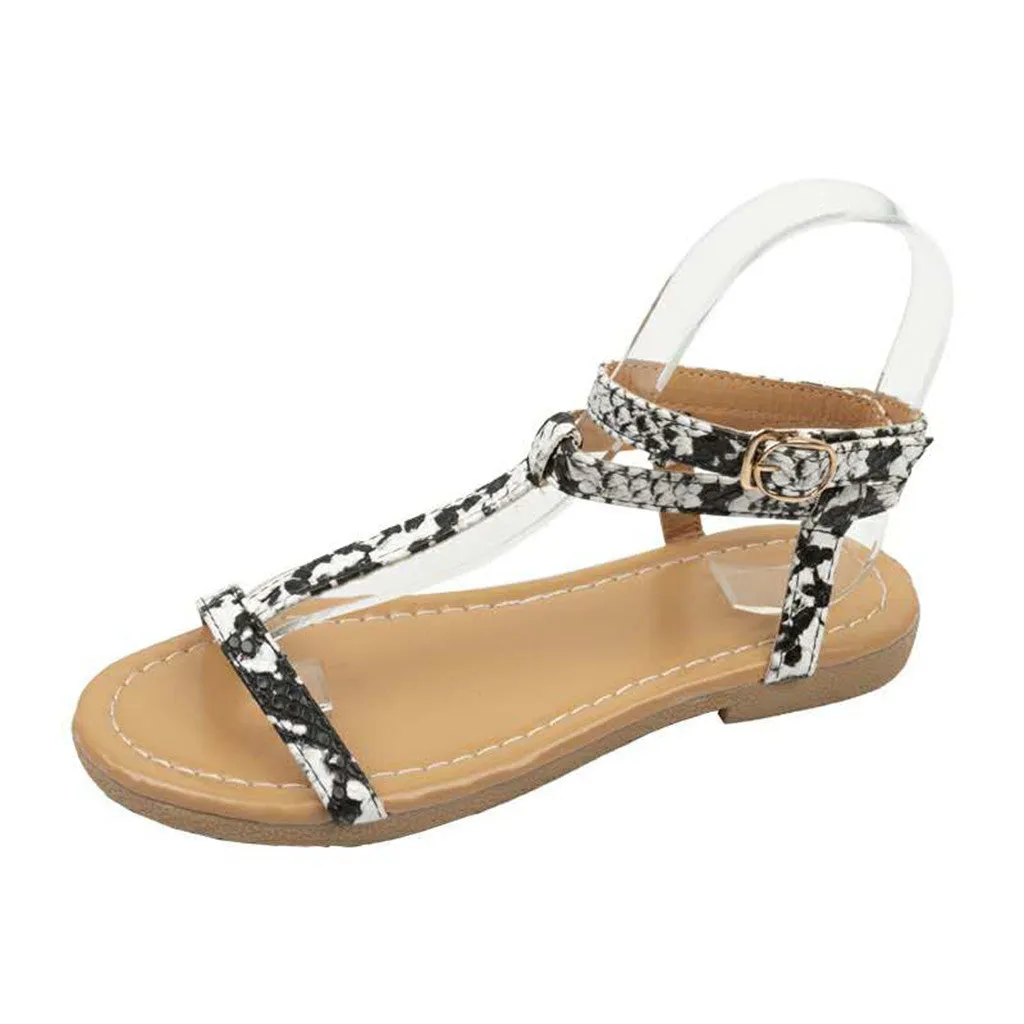 Plus size flat sandals for women