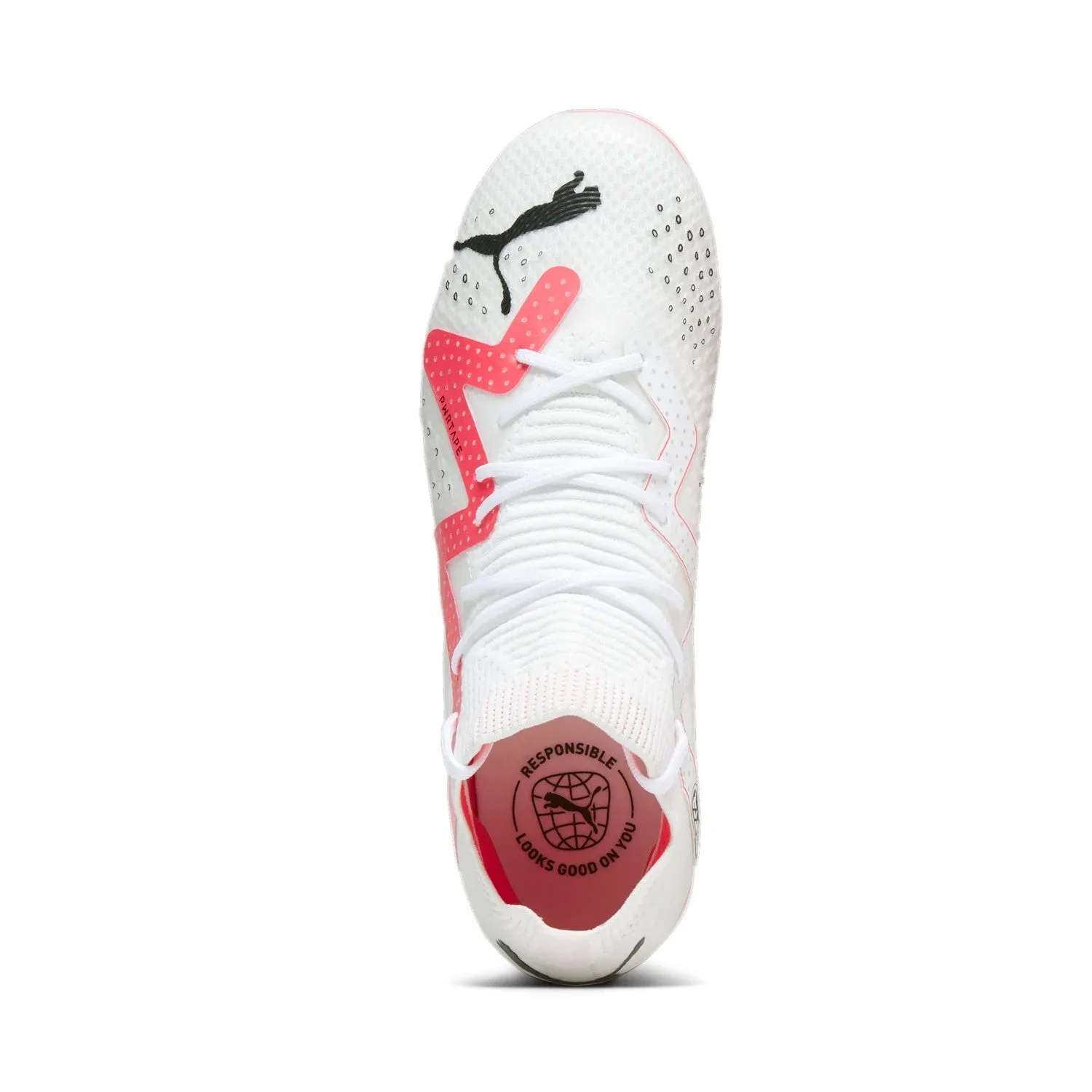 Puma Kid's Future Pro FG/AG-White-Black-Fire Orchid