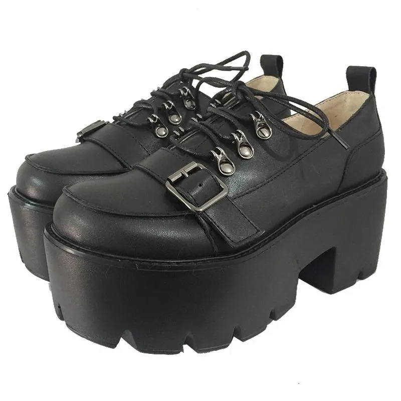 Punk Strap Belt Heavy Platform Shoes SD01715