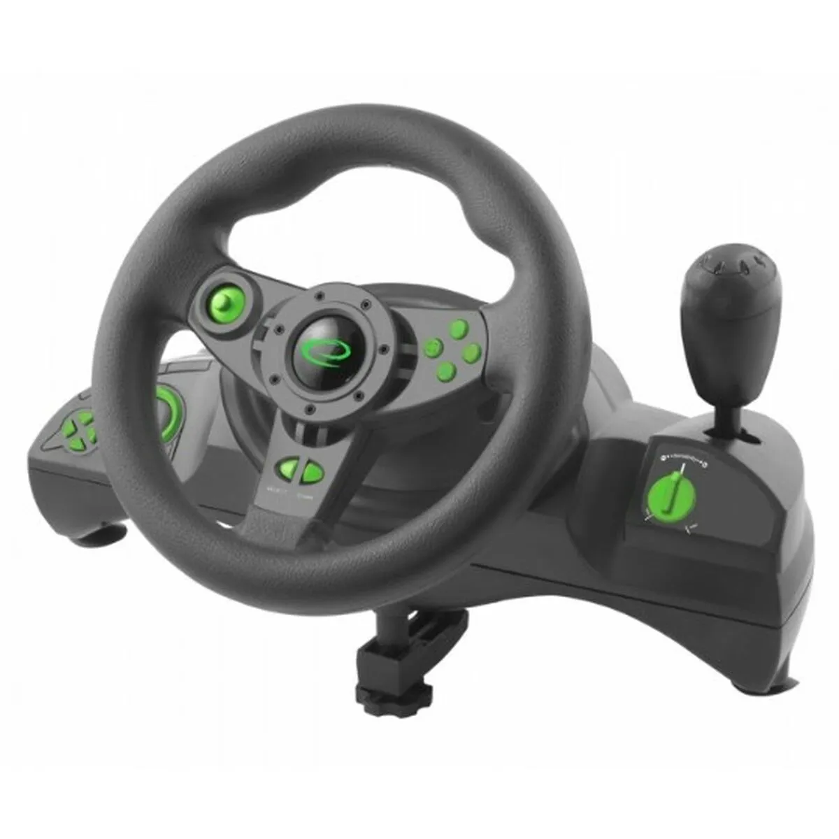 Racing Steering Wheel Esperanza EGW102 Pedals Green PC PlayStation 3