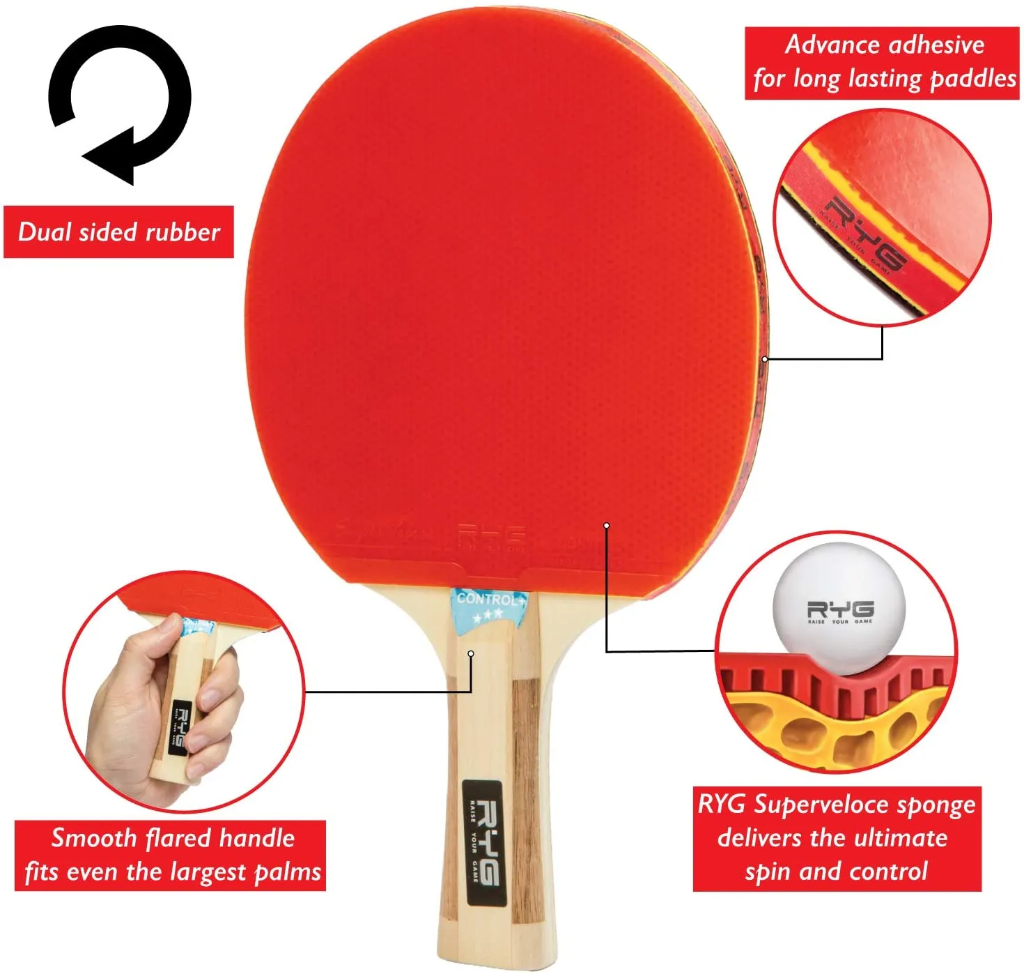 Raise Your Game Ping Pong Paddle Set