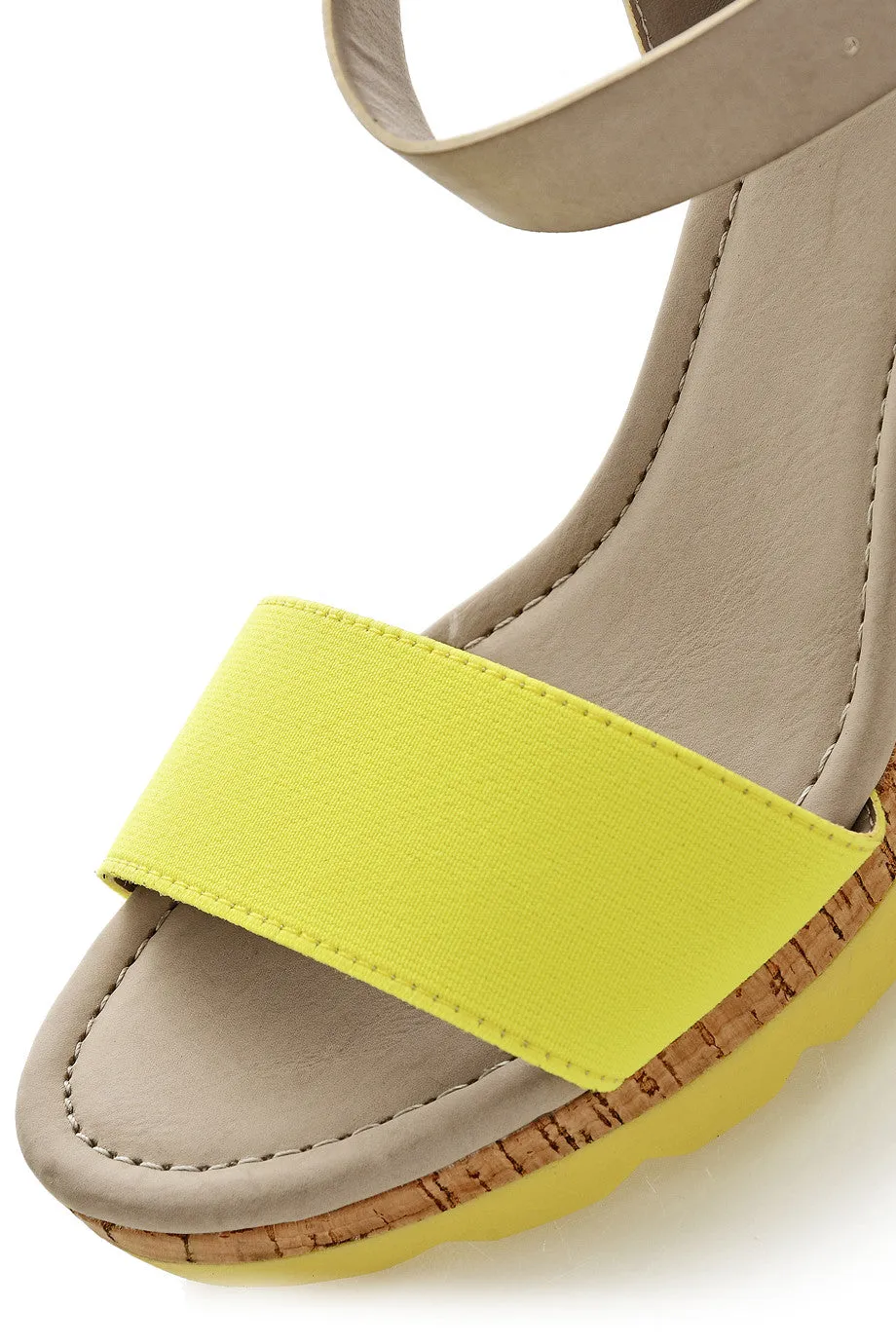 RASCAL HEDDIE Neon Yellow Wedges