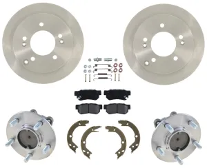 Rear Wheel Bearings Rotors Pads Parking Shoes & Hardware Fits 06-10 Sonata 2.4L