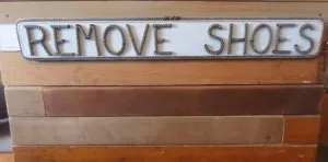 Remove Shoes Sign