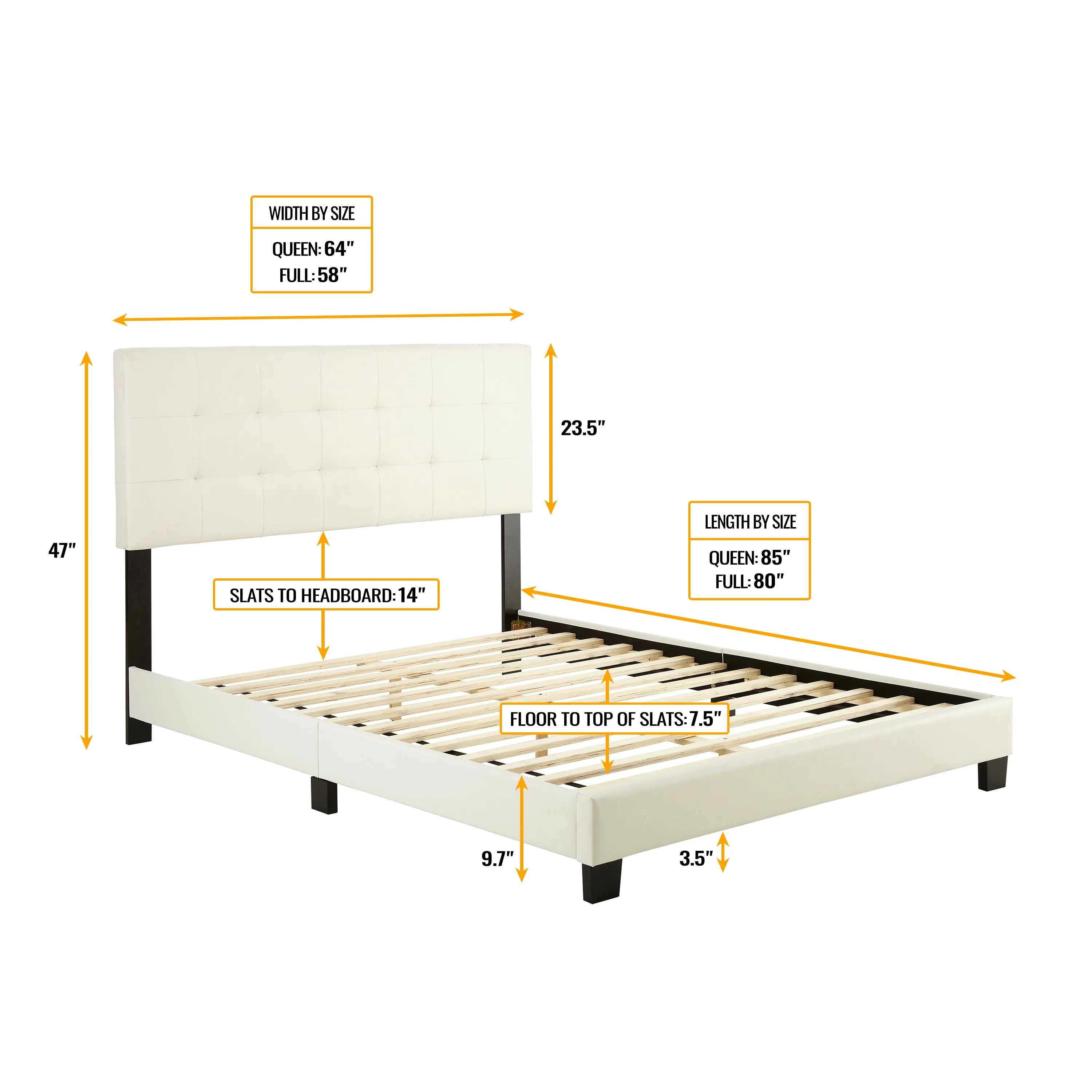 Roma Upholstered Platform Bed