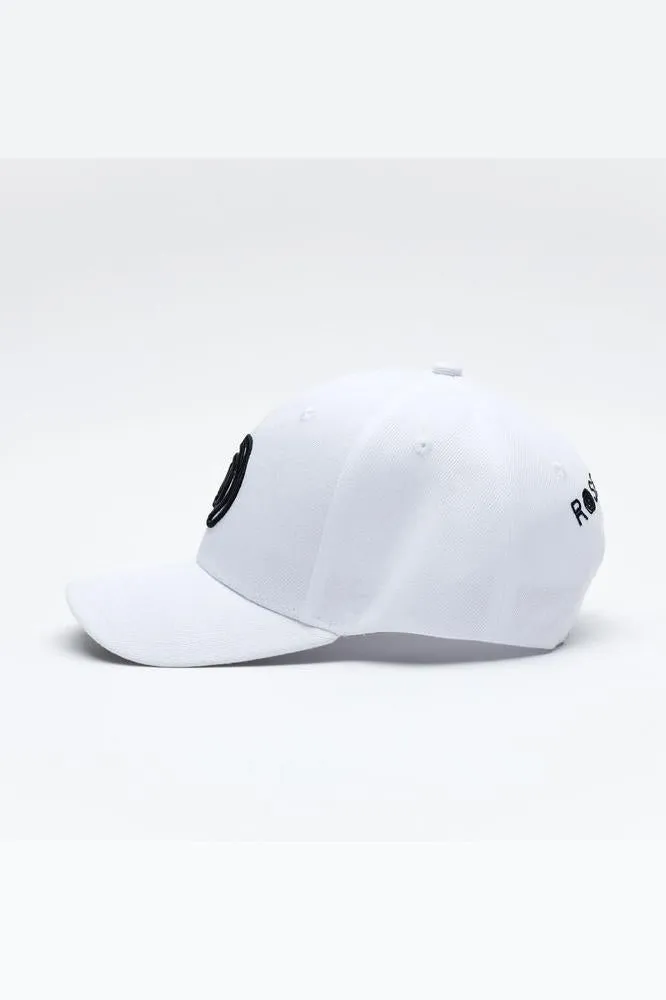 Rose Road Baseball Cap White with Black Logo