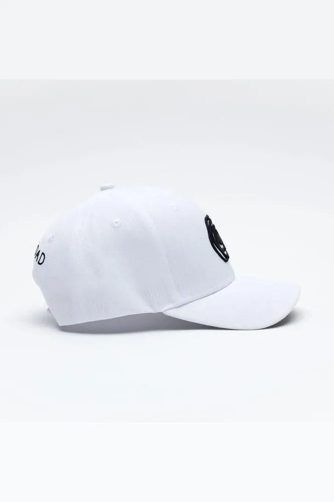 Rose Road Baseball Cap White with Black Logo