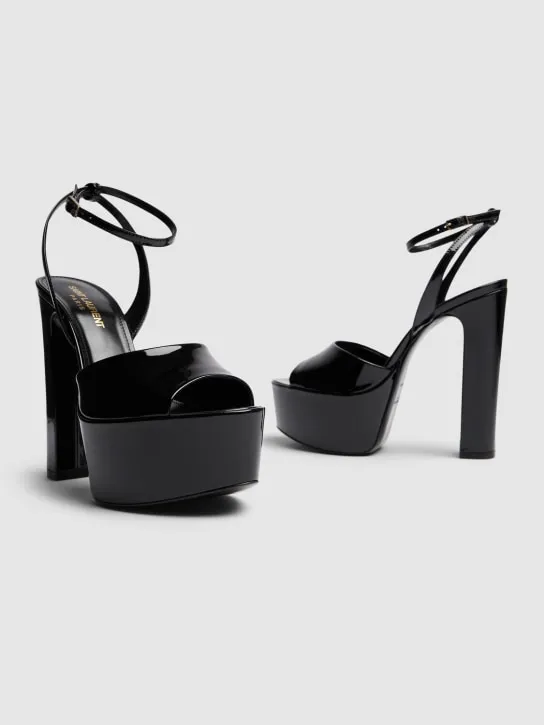 Saint Laurent   95mm Jodie leather platform sandals 