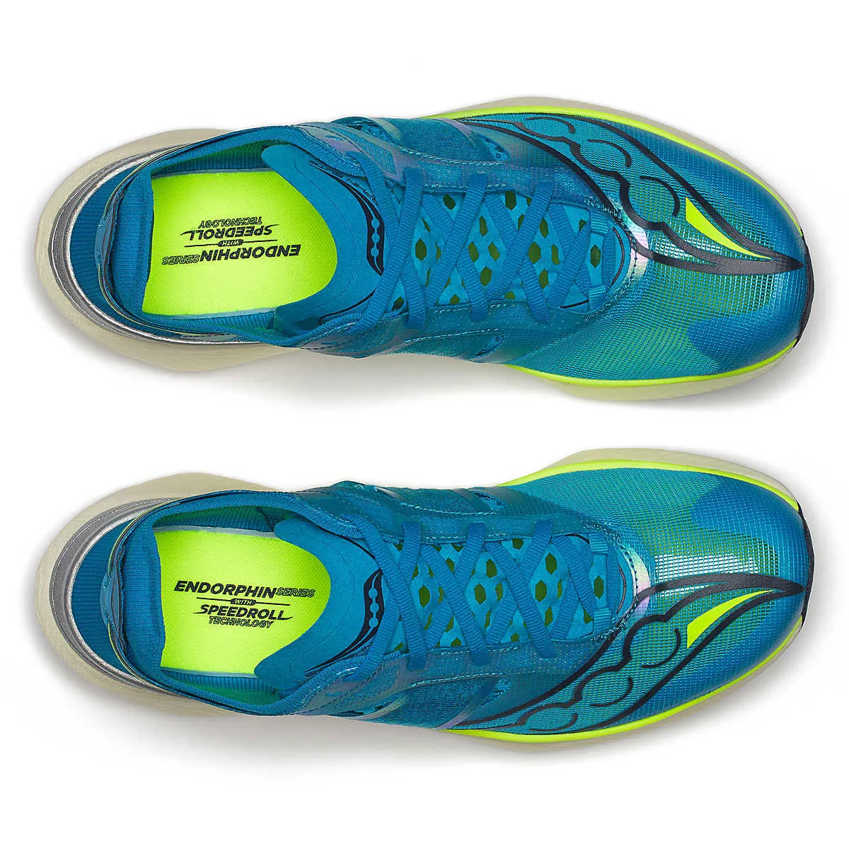 Saucony Endorphin Elite Running Shoes - Mens - Viziblue/Citron