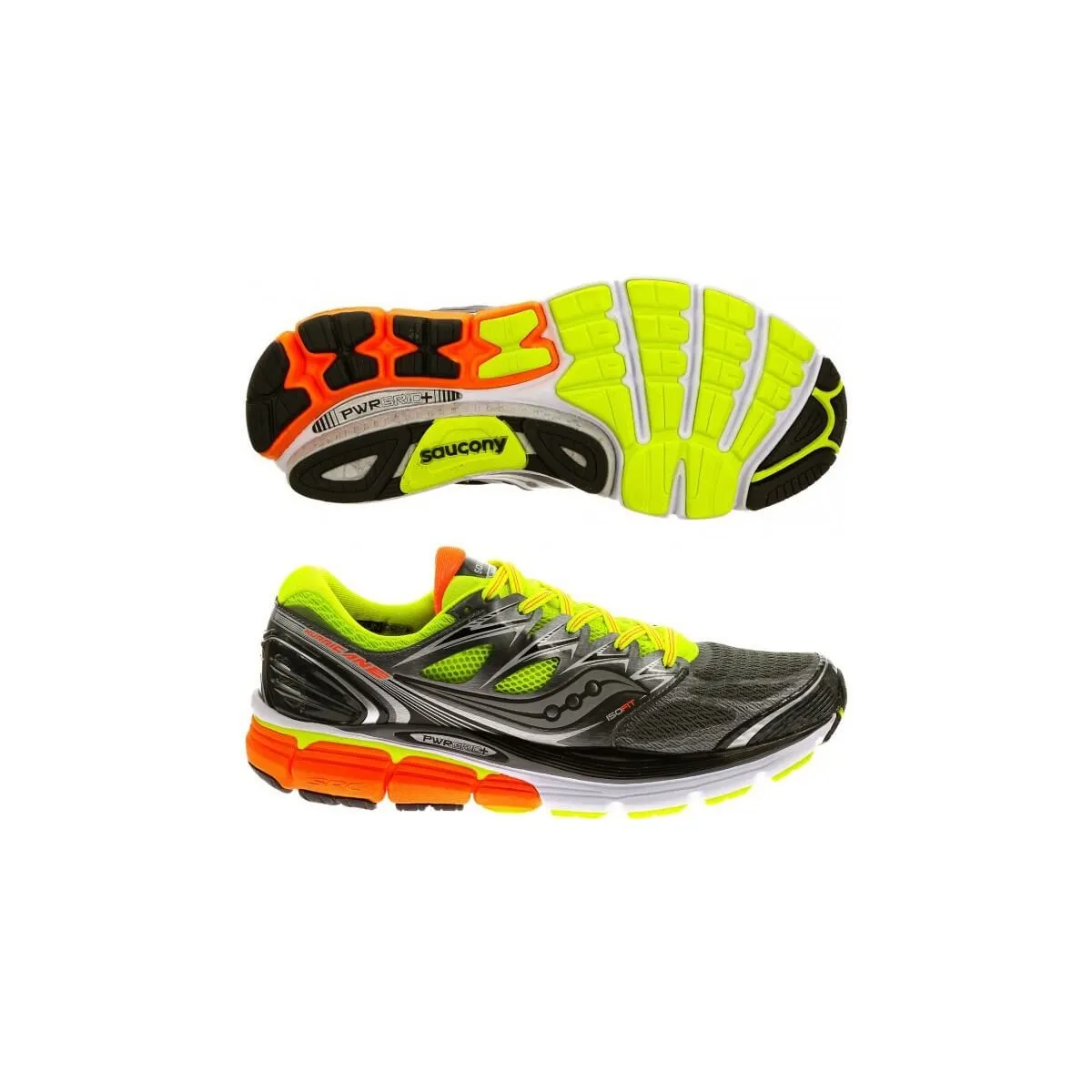 Saucony Hurricane ISO Shoes gray / orange / yellow