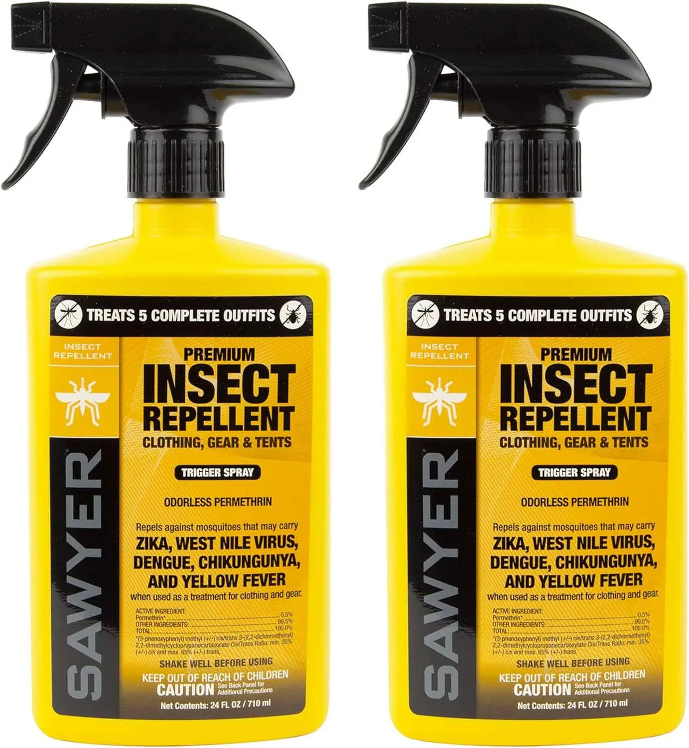 Sawyer Products SP657 Premium Permethrin Insect Repellent for Clothing, Gear & Tents, Trigger Spray, 24-Ounce