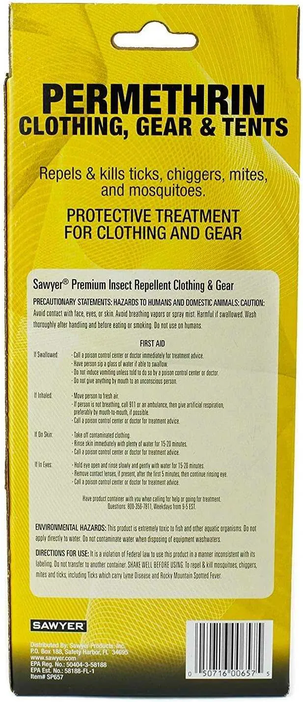 Sawyer Products SP657 Premium Permethrin Insect Repellent for Clothing, Gear & Tents, Trigger Spray, 24-Ounce