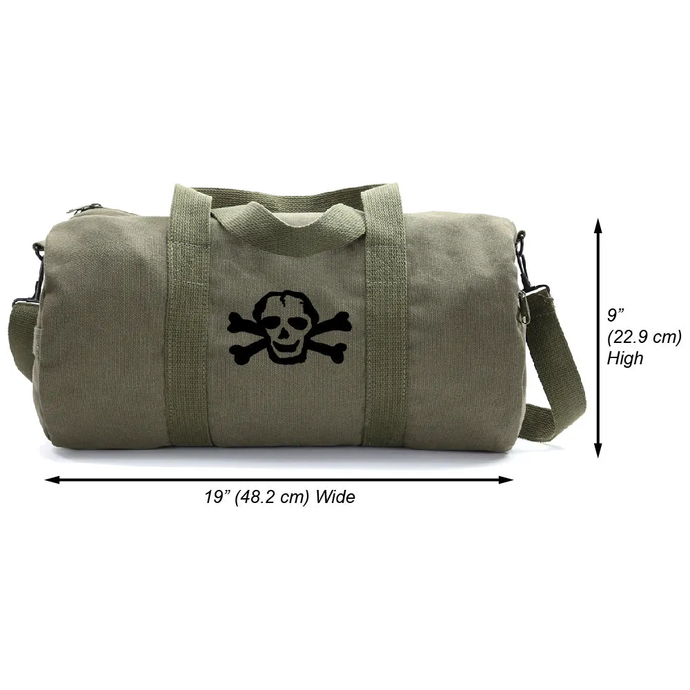 Scribble Skull Heavyweight Canvas Duffel Bag