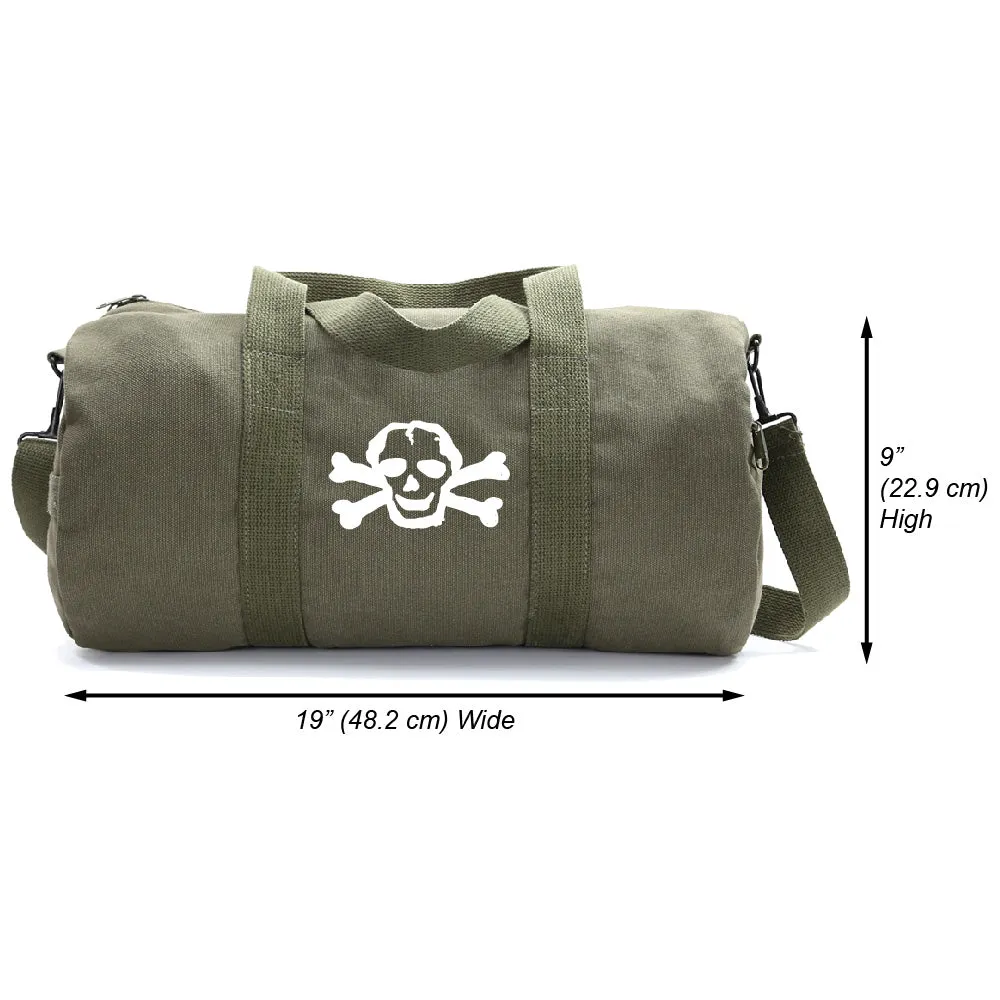 Scribble Skull Heavyweight Canvas Duffel Bag