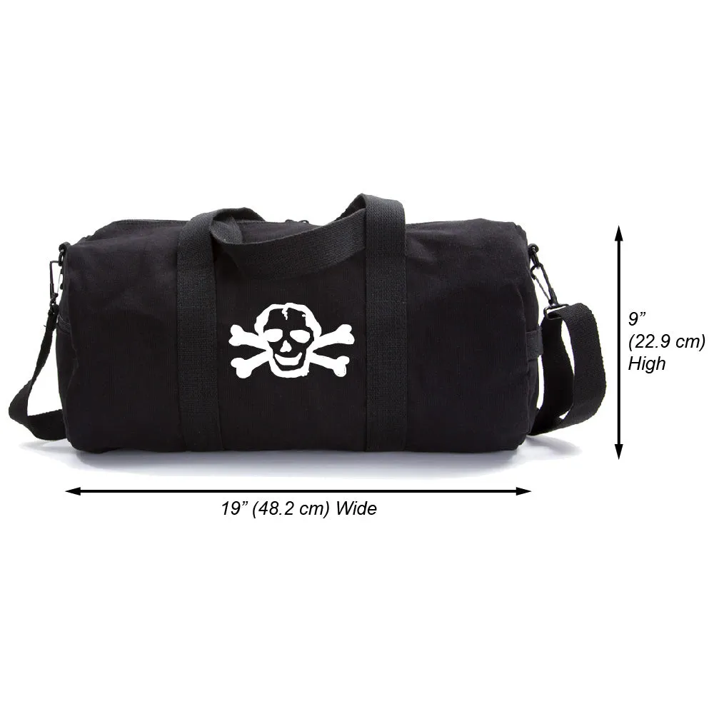 Scribble Skull Heavyweight Canvas Duffel Bag