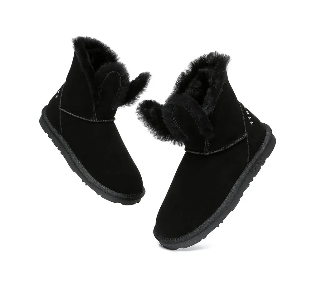 Sheepskin Bunny Boots Women Lopunny