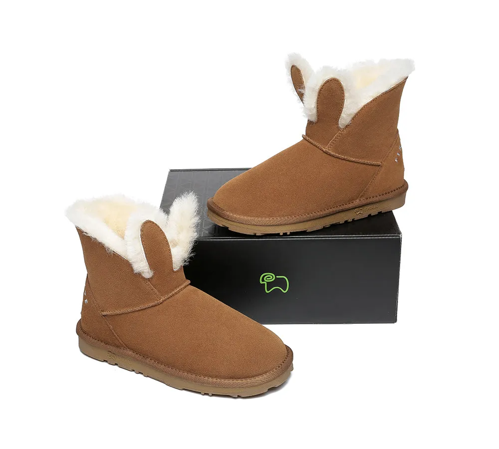 Sheepskin Bunny Boots Women Lopunny