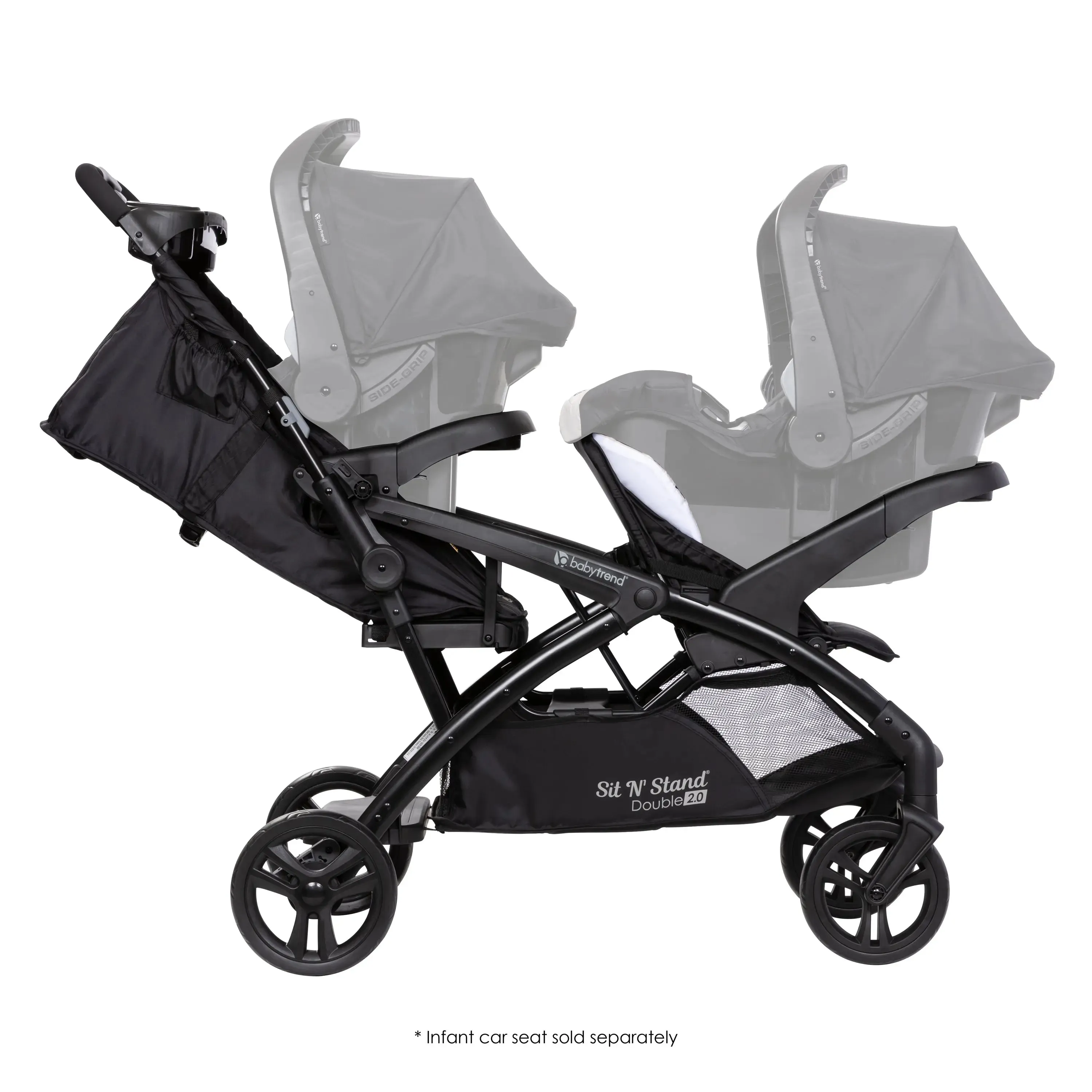 Sit N' Stand® Double 2.0 Stroller - Modern Khaki (VM Innovations Exclusive)