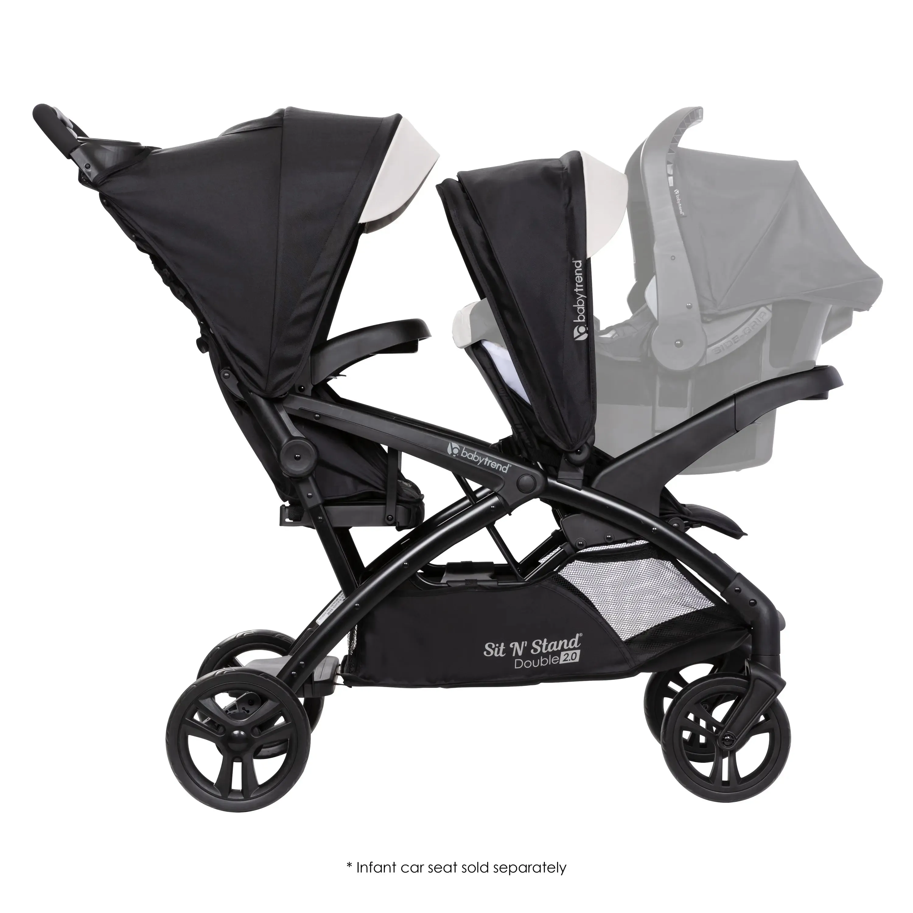 Sit N' Stand® Double 2.0 Stroller - Modern Khaki (VM Innovations Exclusive)