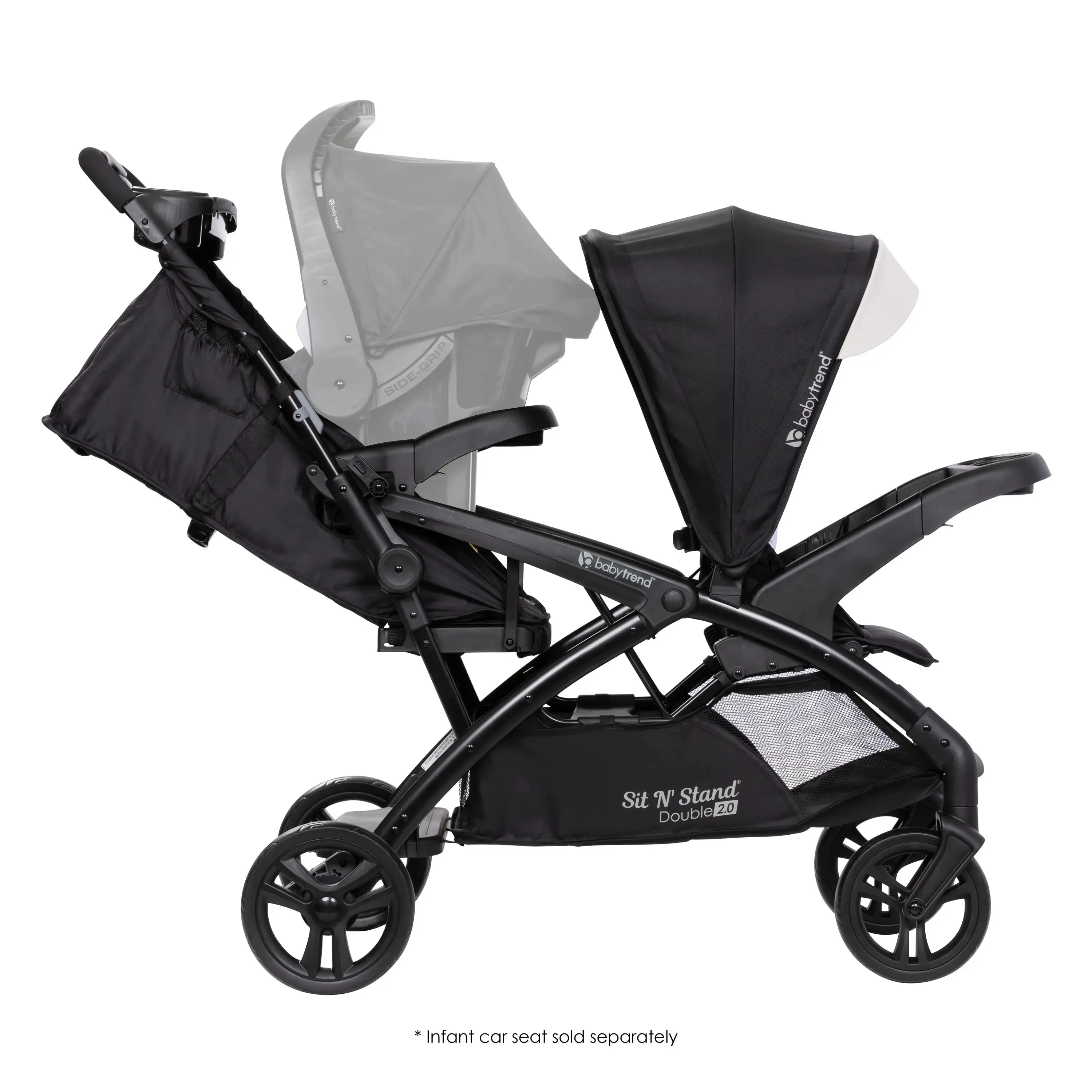 Sit N' Stand® Double 2.0 Stroller - Modern Khaki (VM Innovations Exclusive)