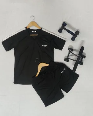 Solid Men Black Coord-Set 1