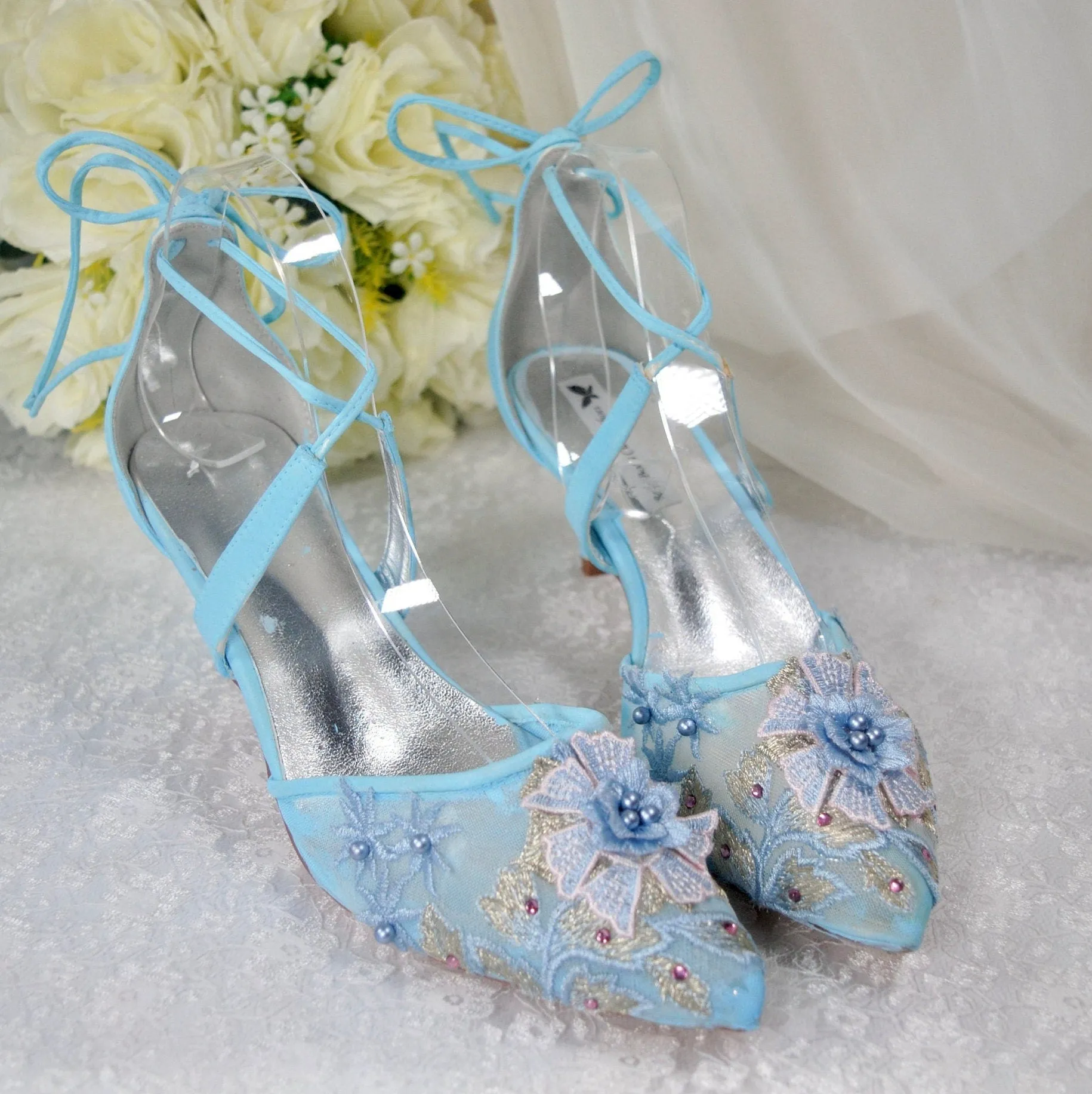 'Something Blue' Wedding Shoes- UK5/US7.5