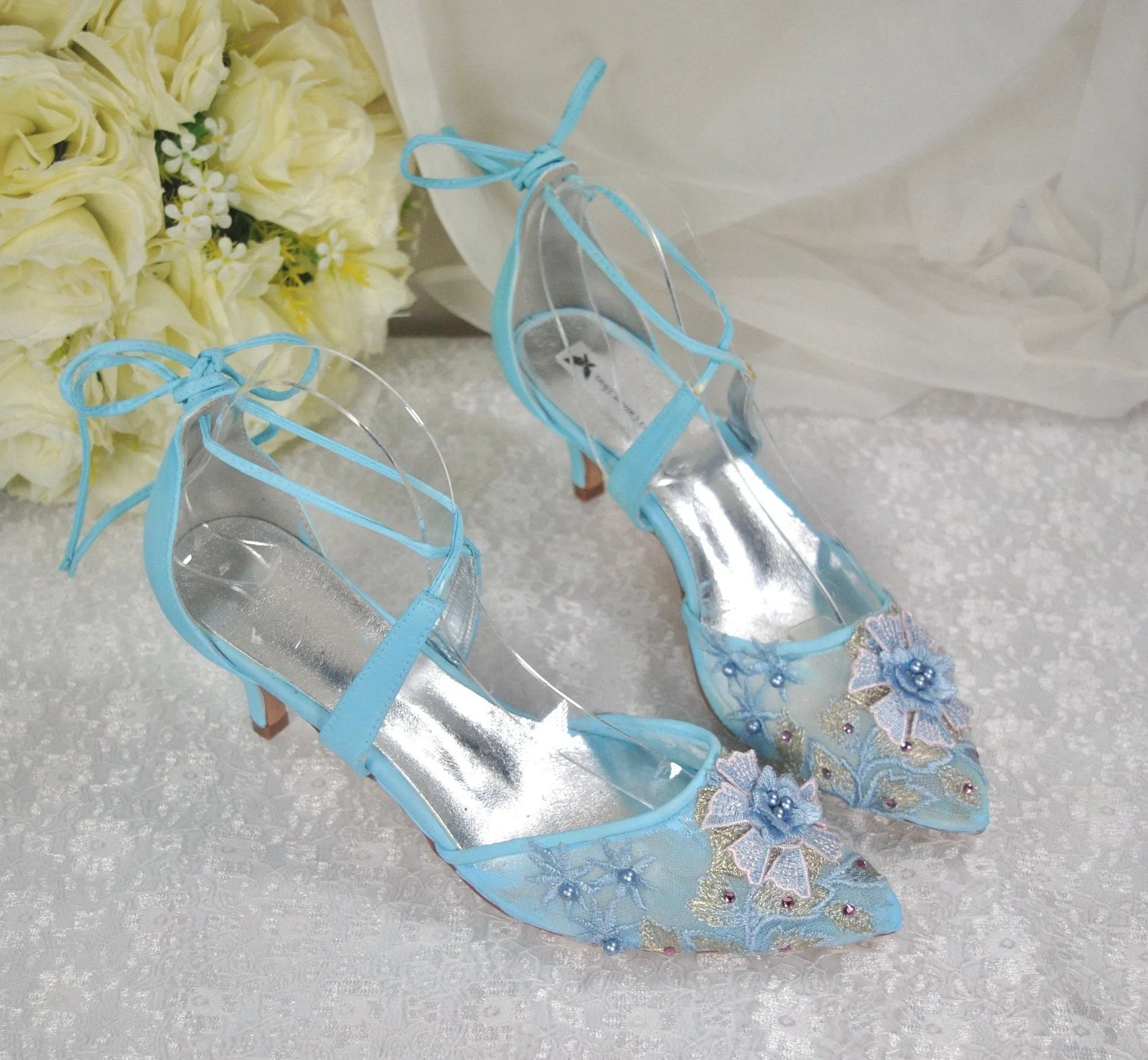 'Something Blue' Wedding Shoes- UK5/US7.5