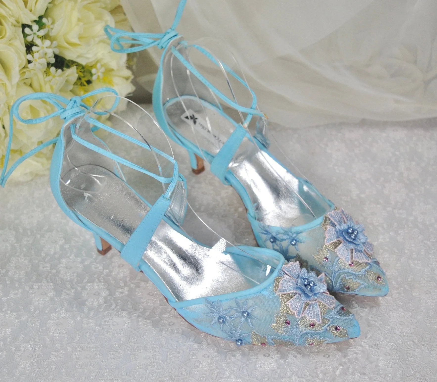 'Something Blue' Wedding Shoes- UK5/US7.5