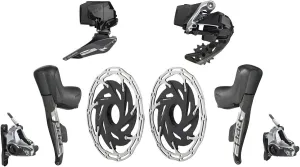 SRAM RED eTap AXS Electronic 2x12-Speed Road Groupset - HRD Brake/Shift Levers, Flat Mount Disc Brakes, CL Rotors, Front/Rear Derailleurs