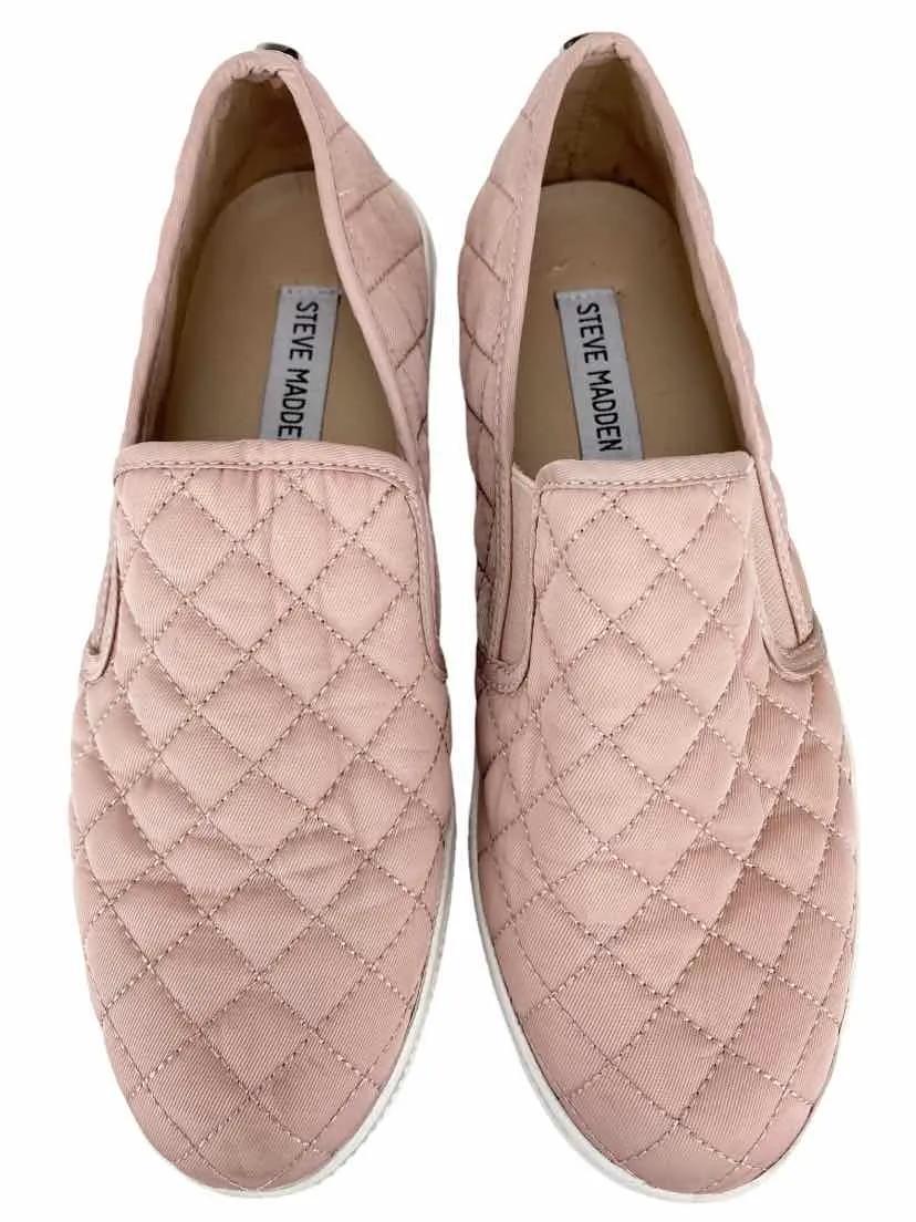 Steve Madden, Women's Quilted Platform Ecentrcq Sneakers, Blush, Size 7