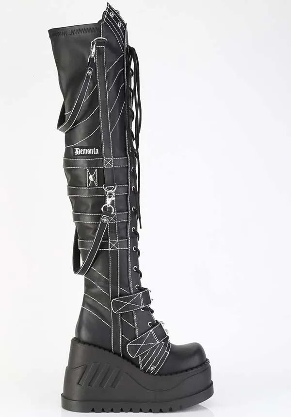 Stomp-310 [Black] | PLATFORM BOOTS [PREORDER]