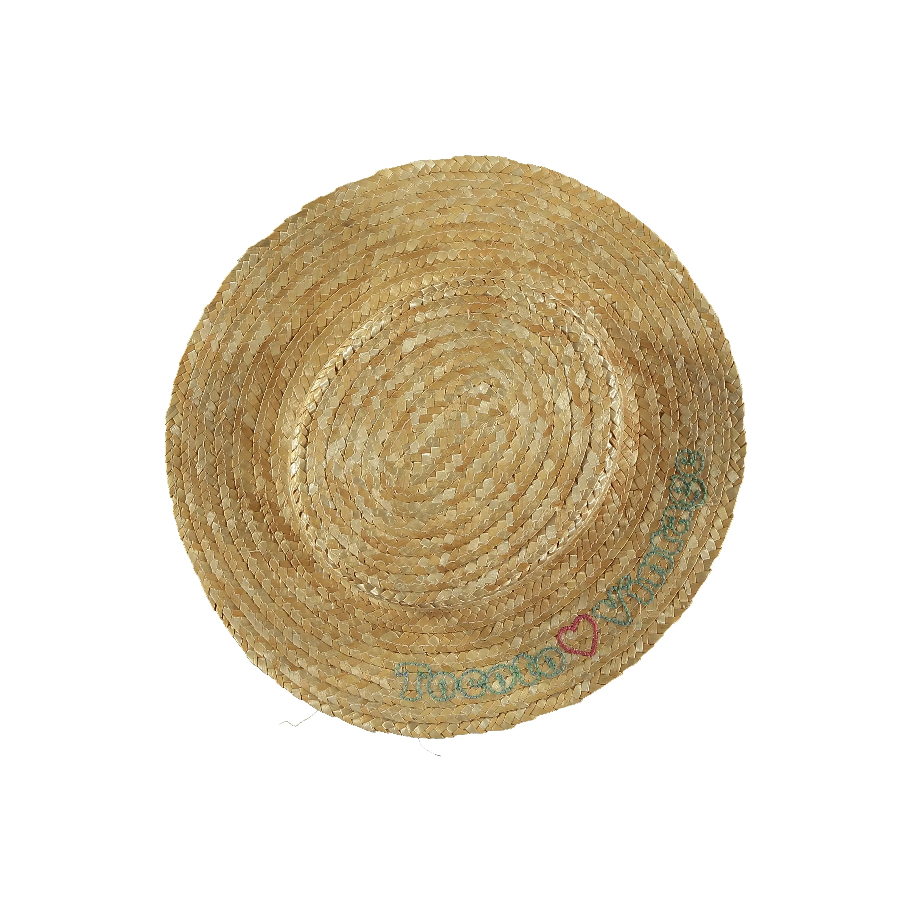 Straw Canotier Style Hat