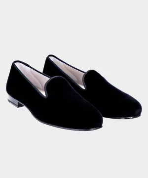 Stubbs & Wootton Black Velvet Slippers