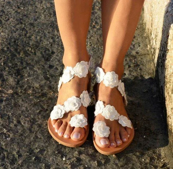 Summer Rome Beach Flat Bottom Sandals Shoes