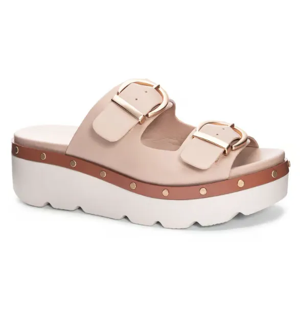 Surfs Up Beige Platform Sandal