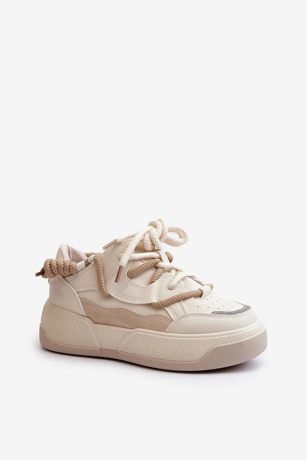 TEEK - Platform Mixed Laced Sneakers