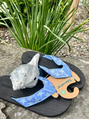 Tidewater Periwinkle Starfish Flip Flops