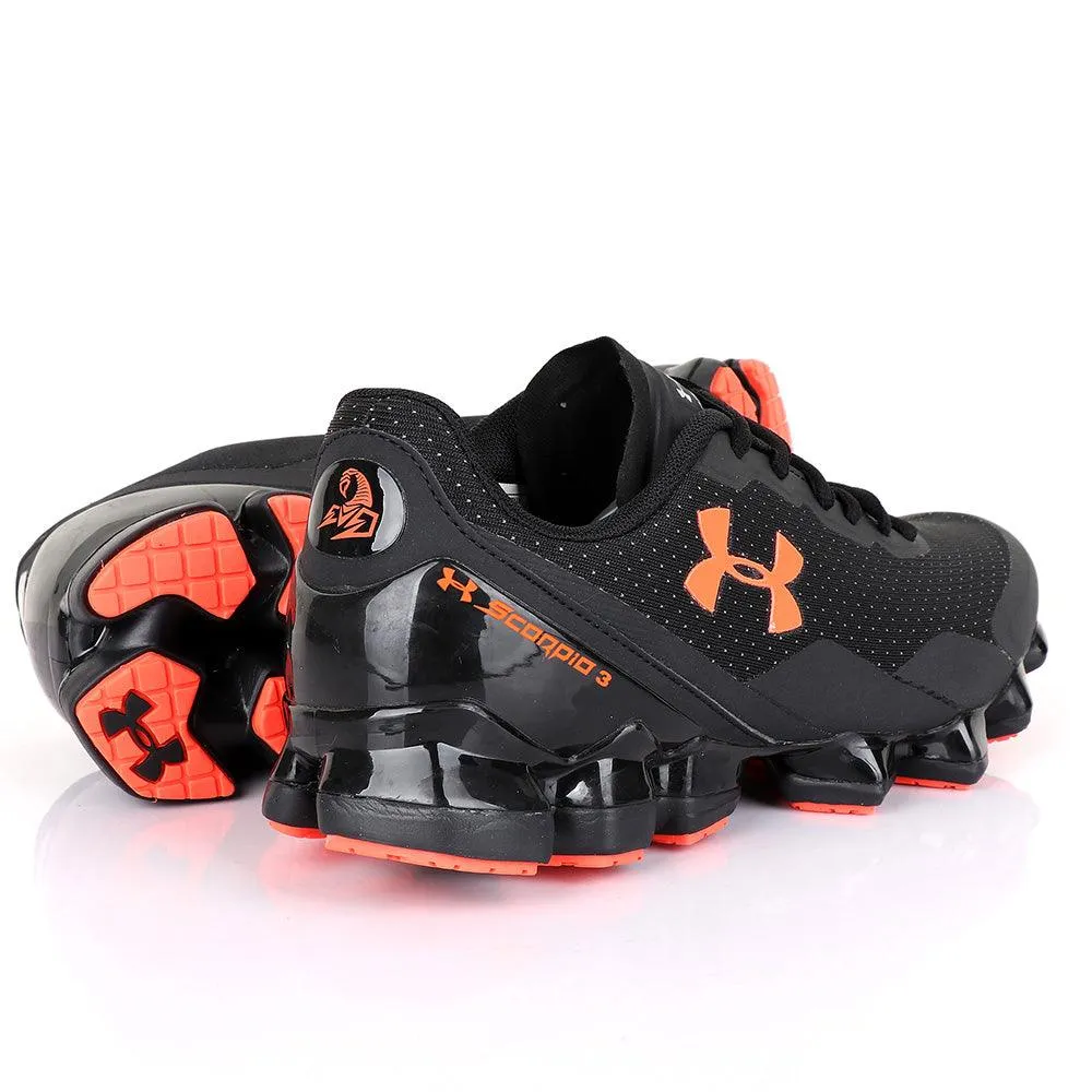 Under Armour Scorpio 3 Black and Orange Sneaker