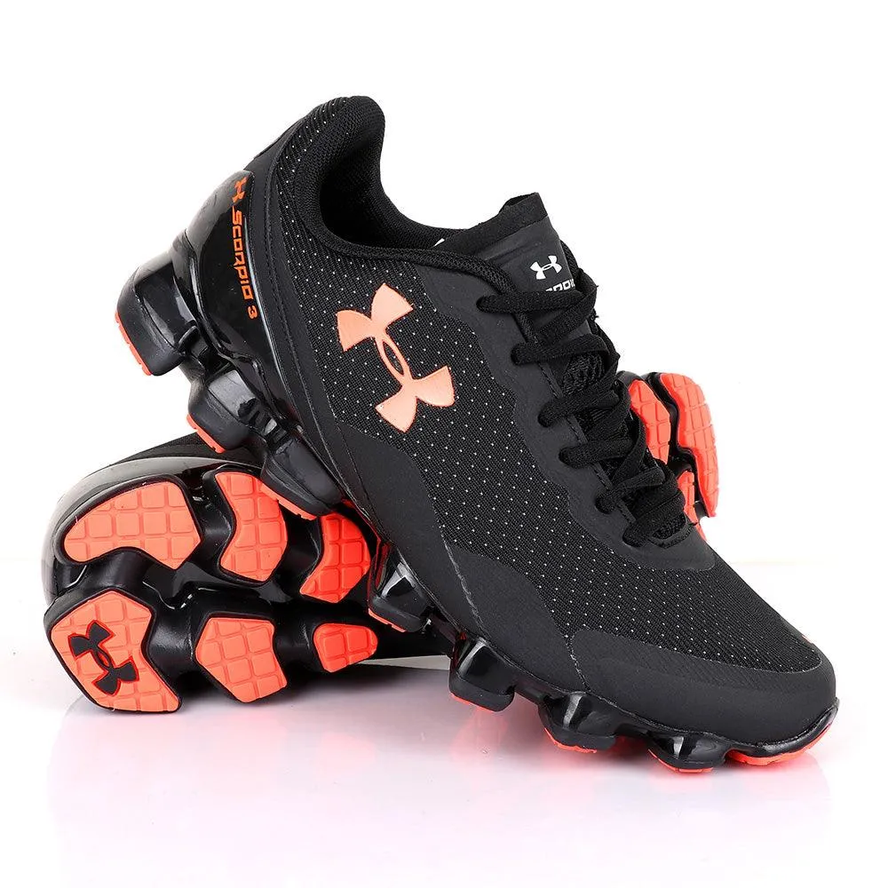 Under Armour Scorpio 3 Black and Orange Sneaker