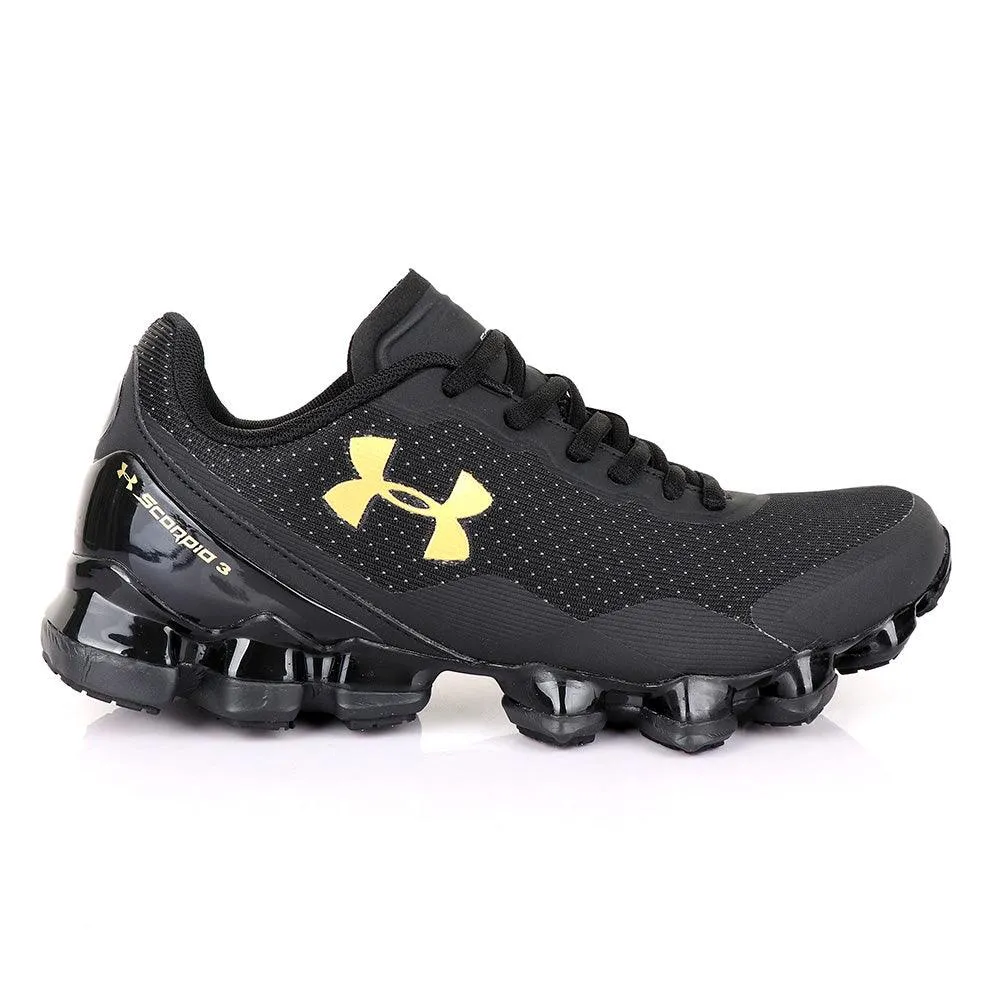 Under Armour Scorpio 3 Black with Gold Crest Sneaker